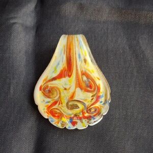 Beautiful Orange Swirl Glass Pendant